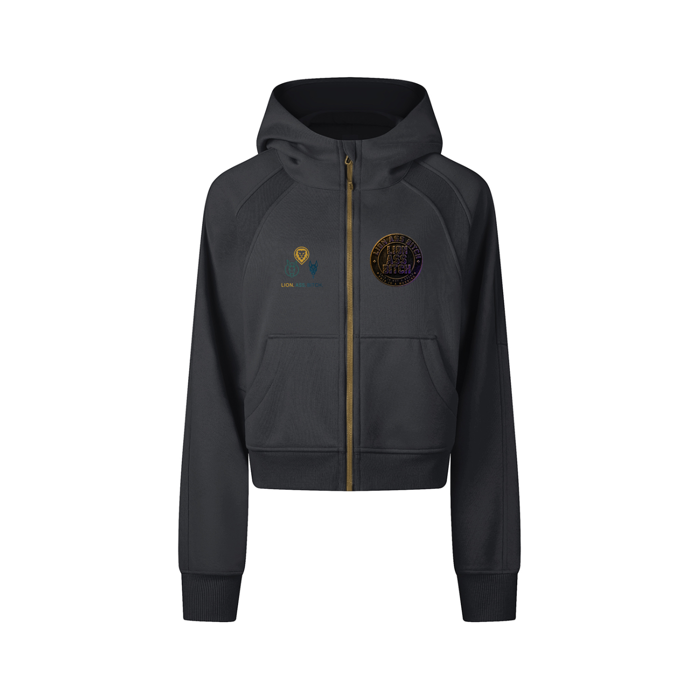 Cropped Zip-Through Hoodie