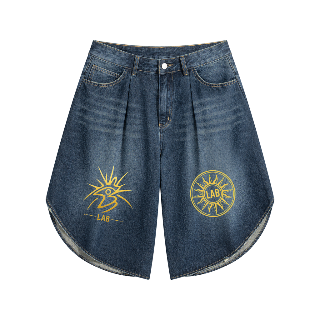 Men’s Wide Leg Denim Shorts