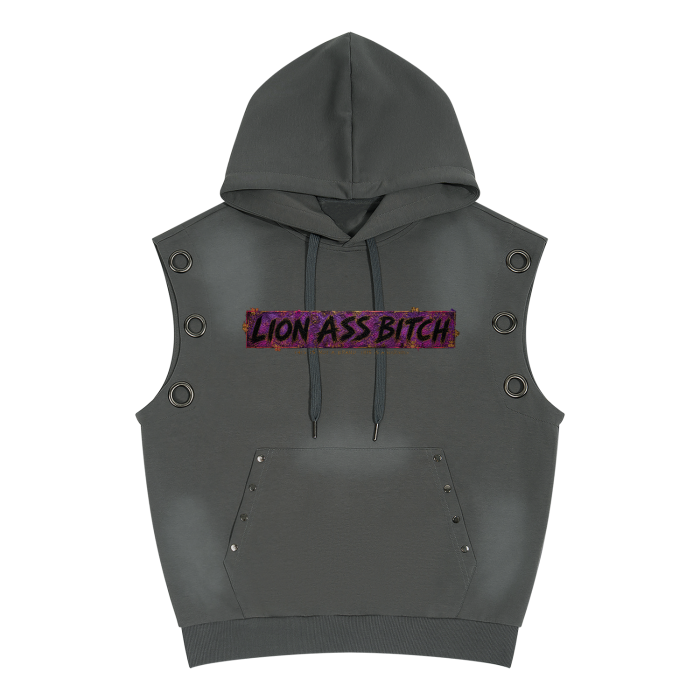 Unisex Vintage Wash Sun Fade Sleeveless Hoodie