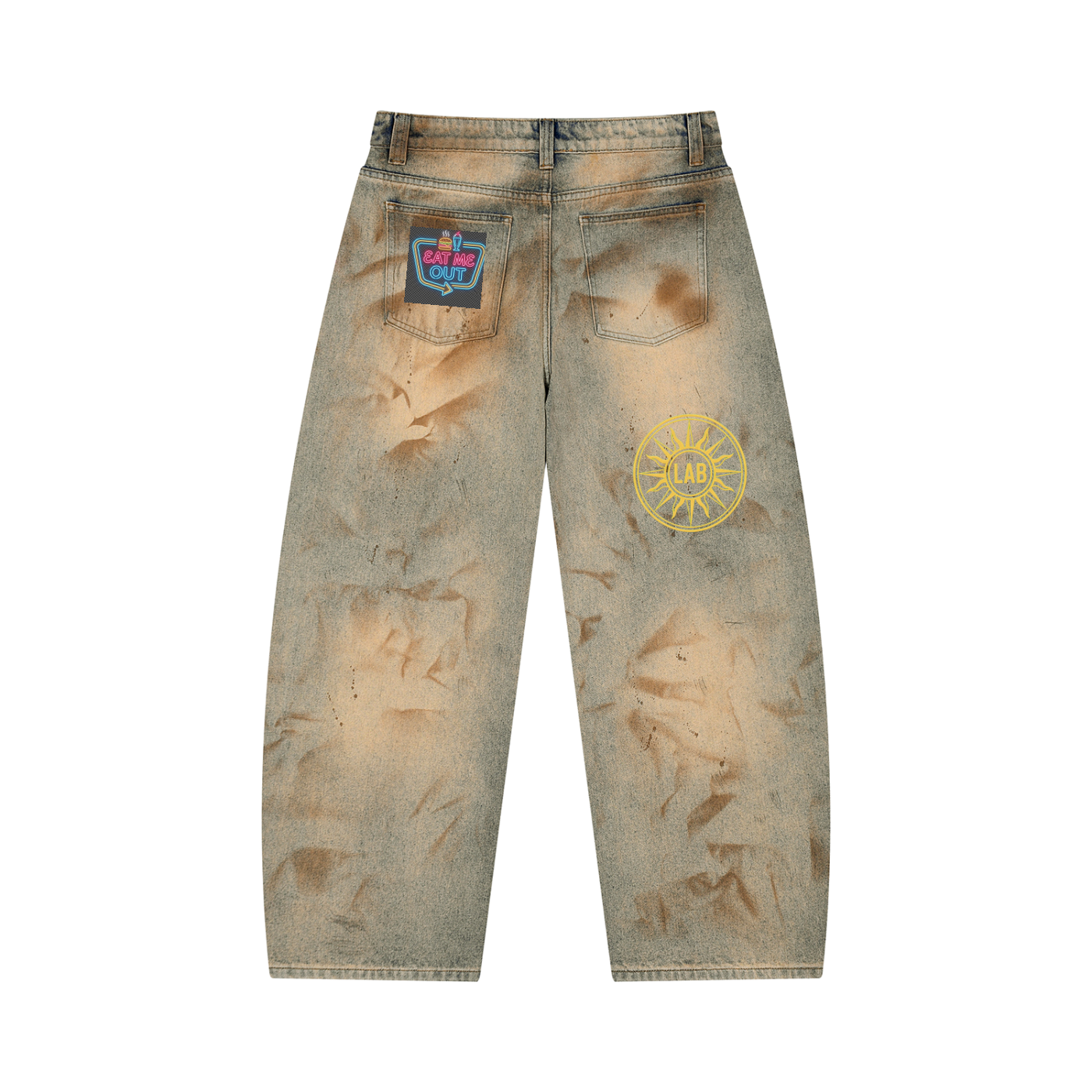 Men’s Vintage Wash Barrel Leg Jeans