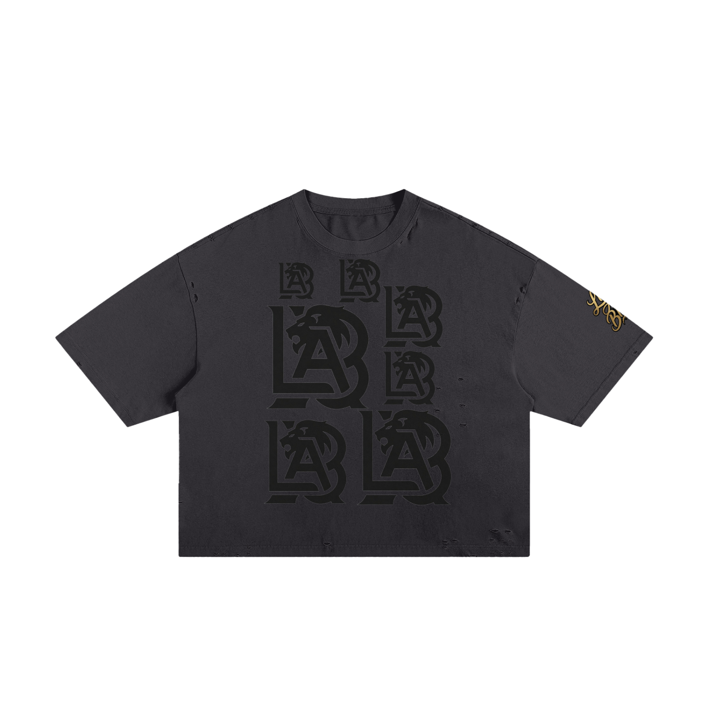 LAB - Black Monogram Heavyweight Tee