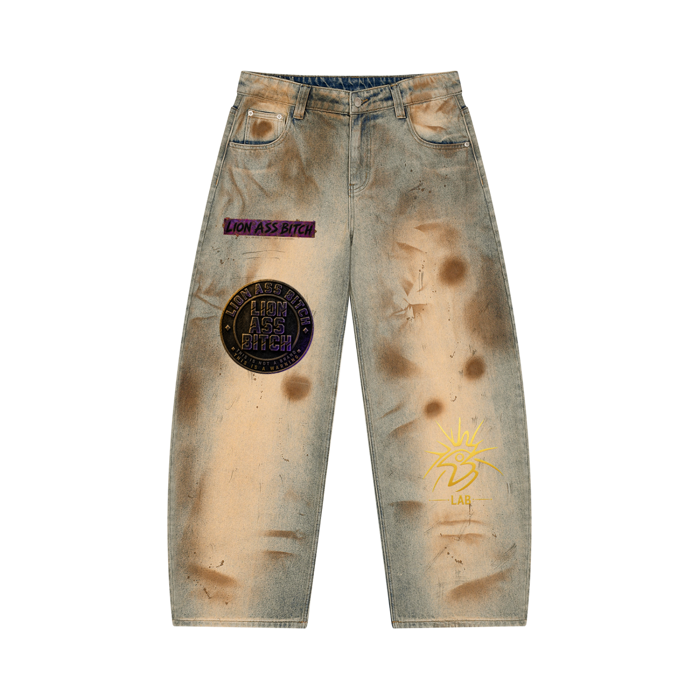 Men’s Vintage Wash Barrel Leg Jeans