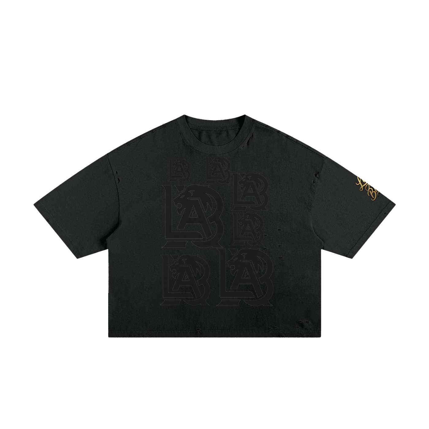 LAB - Black Monogram Heavyweight Tee