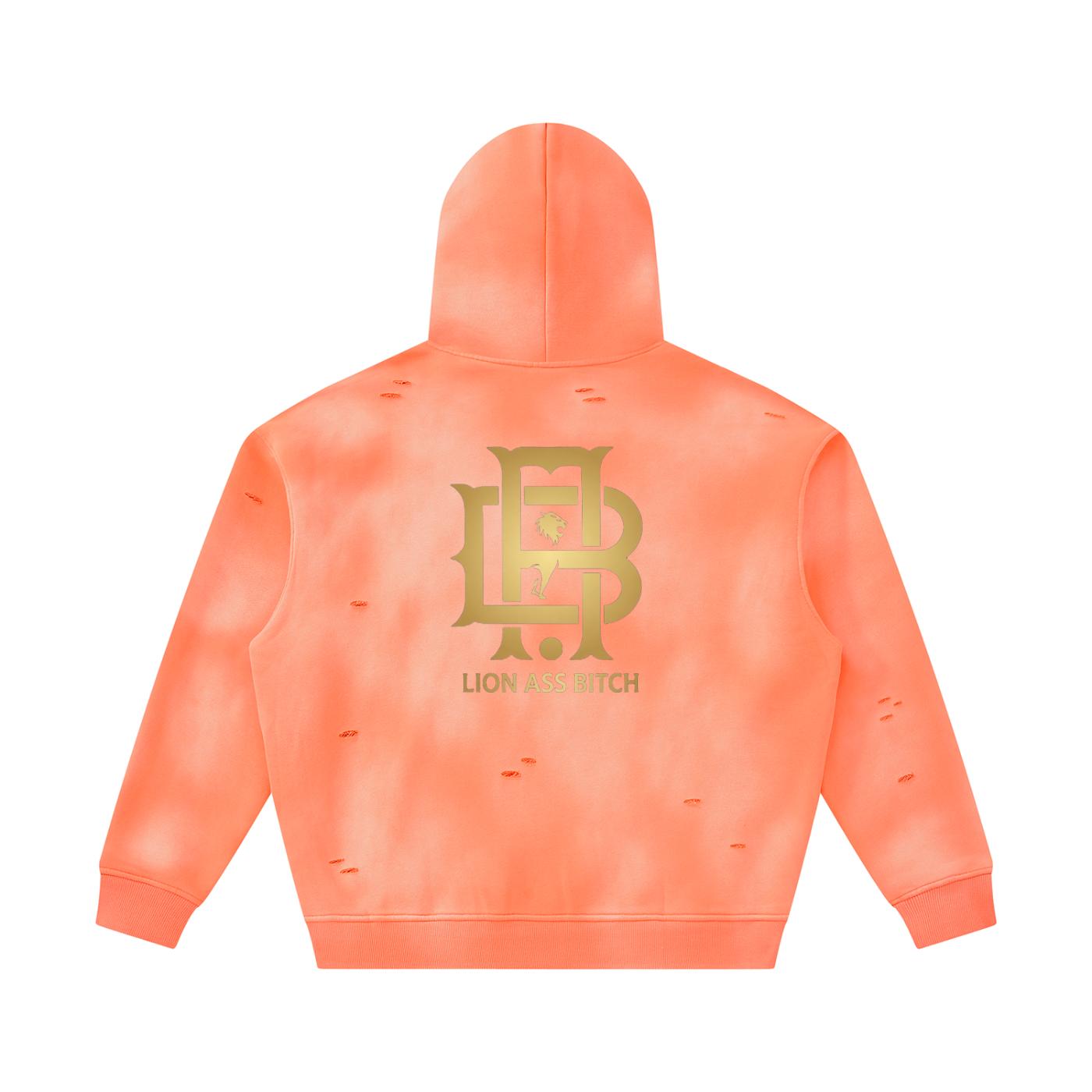 Unisex Sunfade Frayed Fleece Hoodie